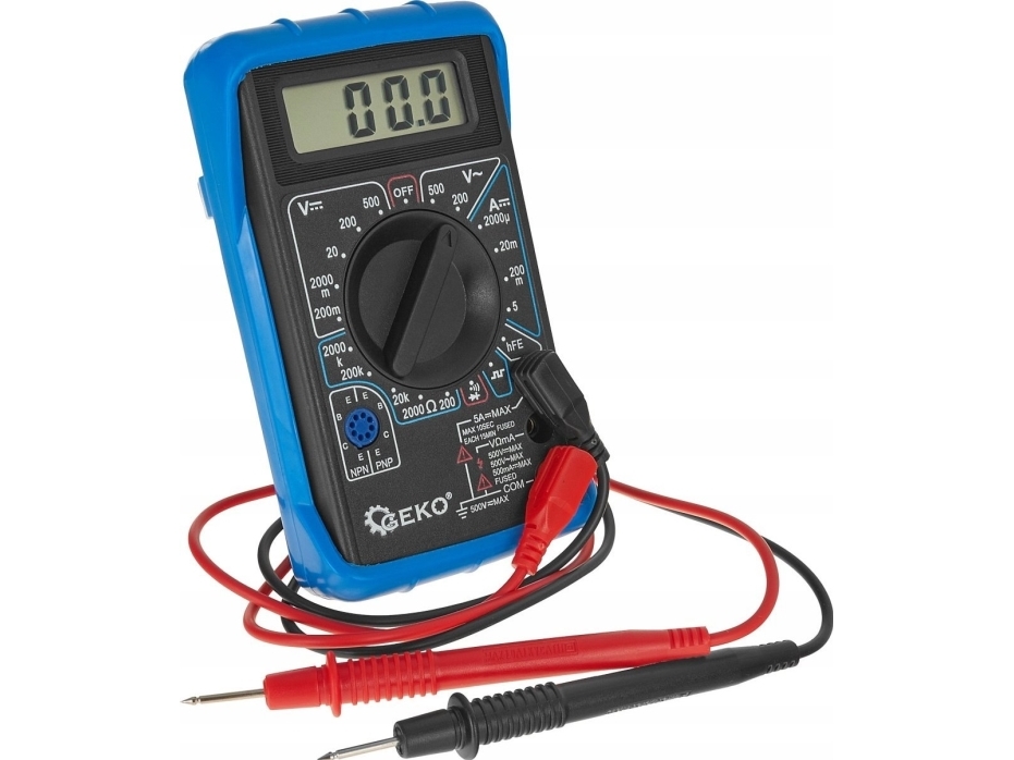 Geko digital universalmätare med summer (50) | EL Artiklar - Verktyg för EL - Test- och kontrollutrustning | GameStuff