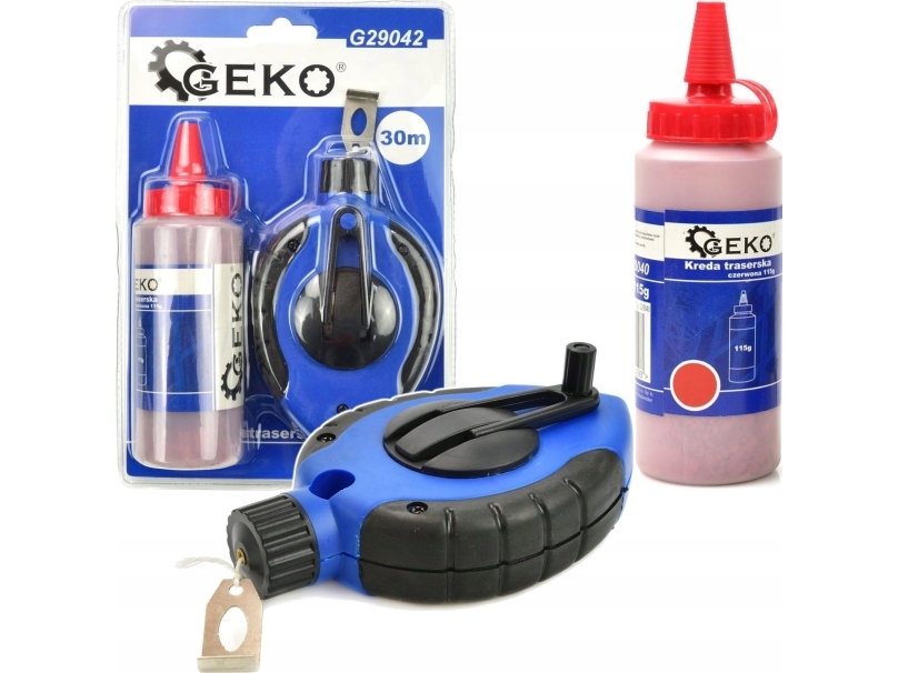 Geko skrivarsnöre 30m + krita 115g röd | Belysning - Ljuskälla - Lysrör - Kompakt Lysrör | GameStuff