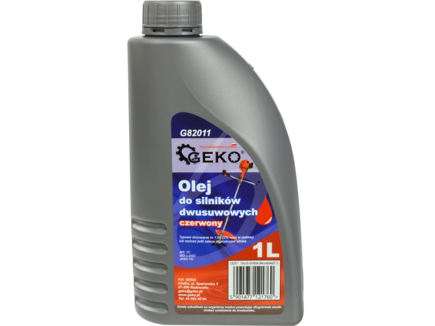 Geko olja f&ouml;r tv&aring;taktsmotorer r&ouml;d 1L (G82011)