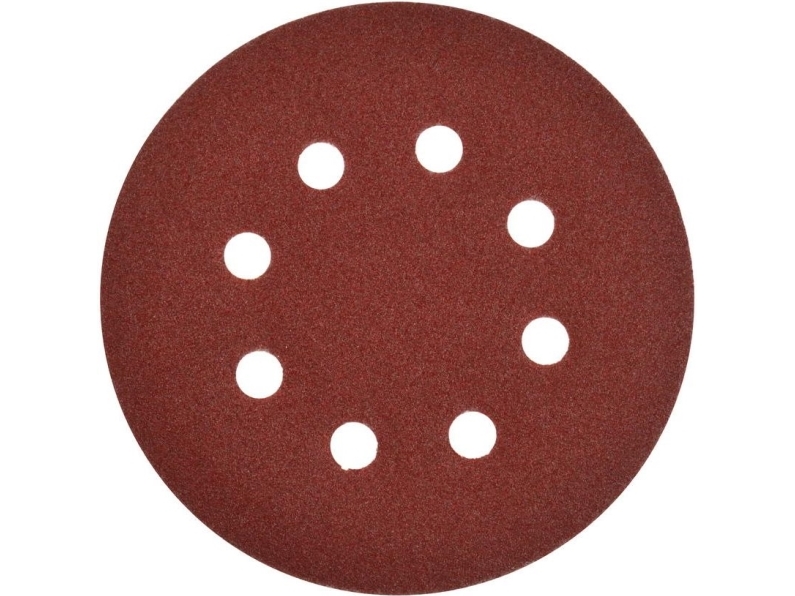 Geko hiomapaperi kiekolla 125mm P180, kiekot 8 reikää (50/2000)