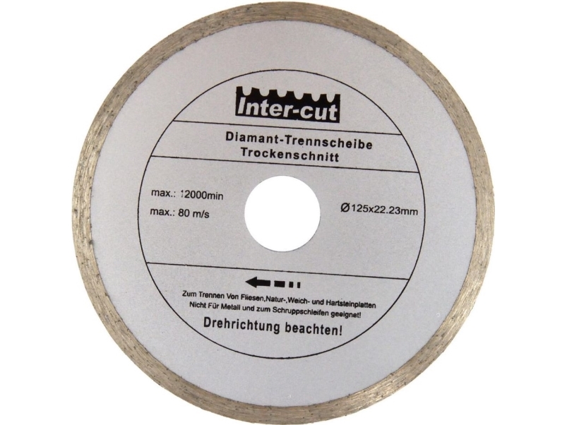 Geko Diamantscheibe 125 Mm Voll Grau (200)