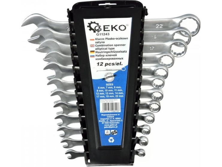 Geko SATIN 6-22MM 12EL.CRV/CLIP AVAIMET (20) G11243 GEKO GEKO