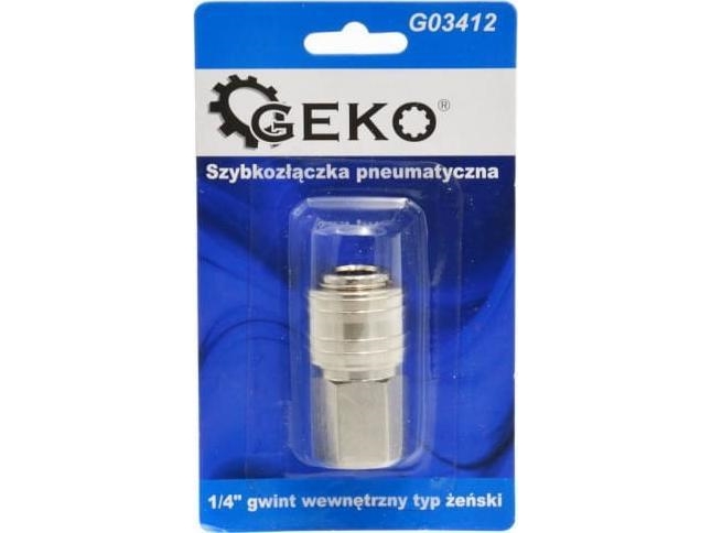 Geko Hurtigkobling Pneum. Type Han? 1/4" Gevind Indvendigt (Blister) (10/100) G03412