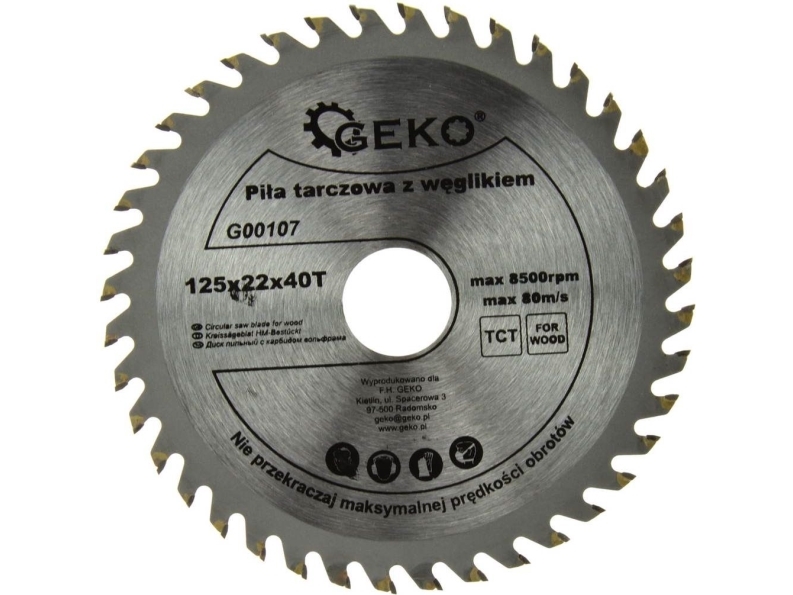 Geko Pjovimo diskas ECO 125x22,2x40T