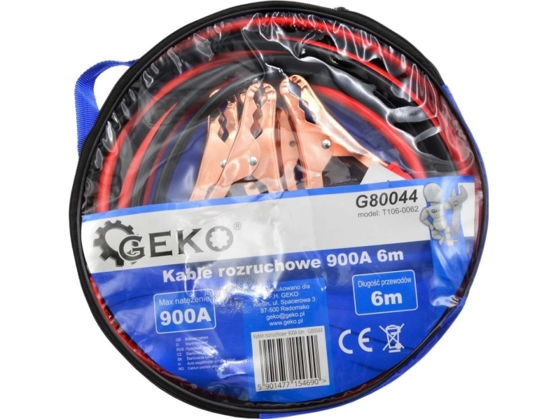 Geko startkablar 900A 6m (5) | Elverktyg - Tillbehör - Tillbehör till Multiverktyg | GameStuff