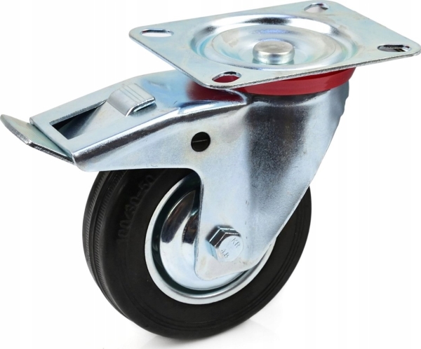 Geko drejehjul med bremse 100 mm (35)