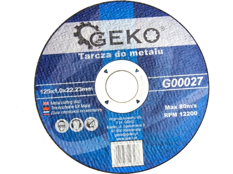 Geko kapskiva f&ouml;r metall 125x1.0 10/50/400 (G00027)