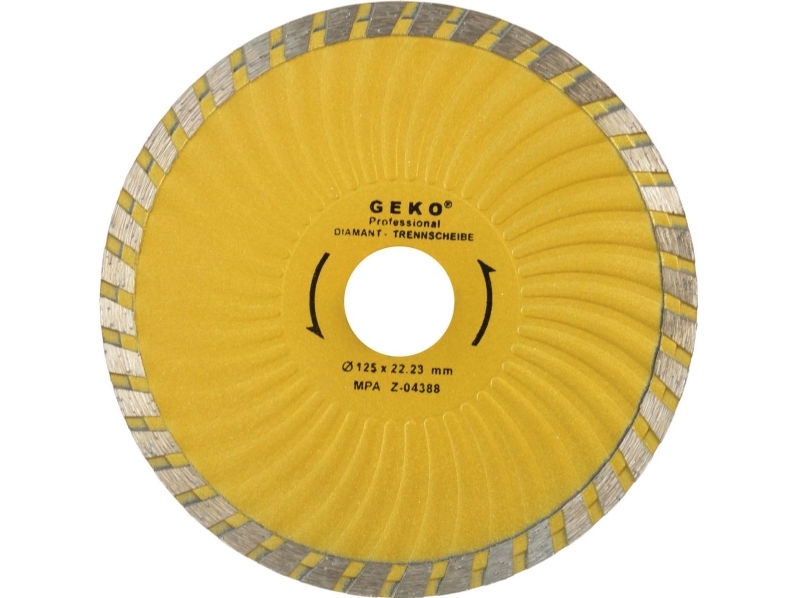 Geko Diamantklinge Ø125 Mm Turbo Plus Profi (200)
