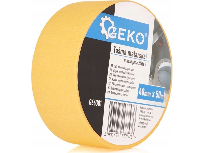 Geko Malerband - Abdeckband Gelb - 48Mm X 50M (48)