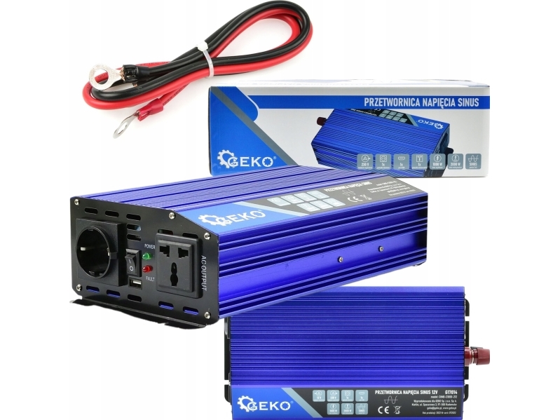 Geko spændingsomformer SINUS 12V/230V 1000/2000W (4)