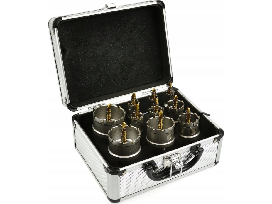 Geko komplet hullsave til metal med widiaskær og titanbor 6 dele 22-65 mm (12)