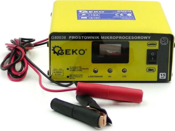 Geko Lcd Mikroprozessor-Ladegerät 6/12V 15A (1/28) G80036