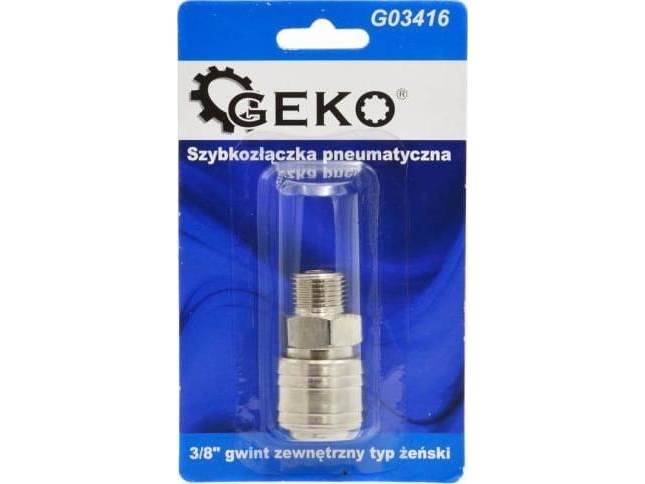 Geko Schnellkupplung Pneumatisch Weiblich 3/8" Außengewinde (Blister) G03416