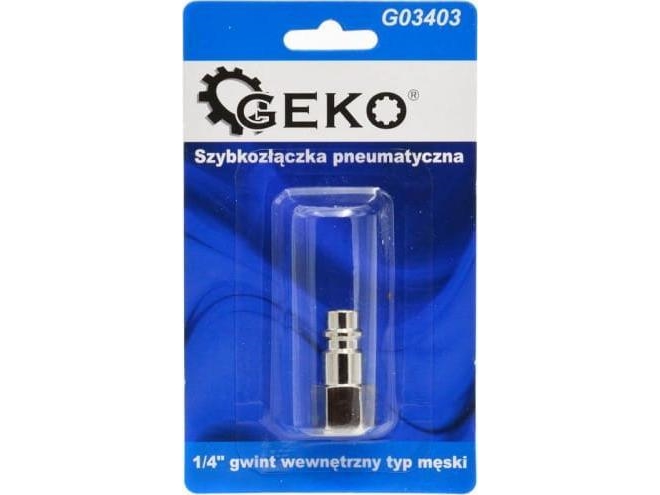 Geko Hurtigkobling Pneum. Type Meski 1/4" Gevind Indvendigt (Blister) G03403