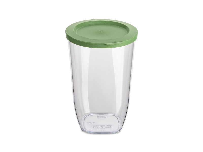 Koziol Connect Dry M, Behälter, Rund, 1,5 L, Grün, Transparent, 125 Mm, 132 Mm