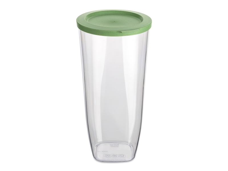 Koziol Connect Dry L, Behälter, Rund, 2 L, Grün, Transparent, 125 Mm, 132 Mm