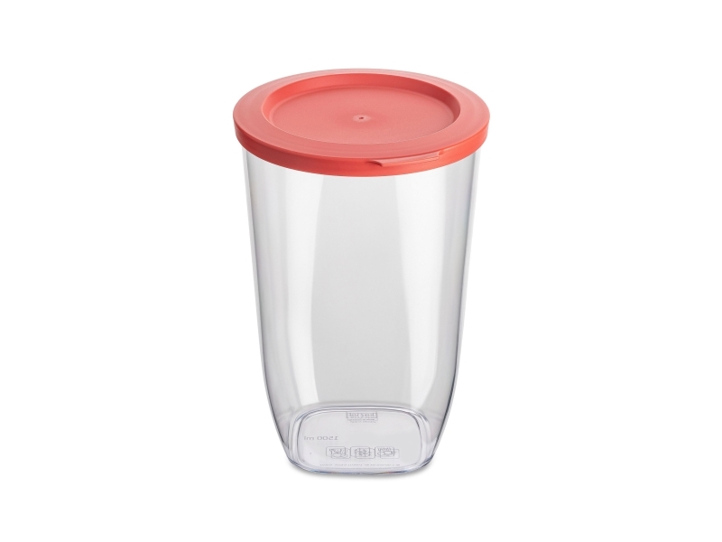 koziol Connect Dry M, Purkki, Pyöreä, 1,5 L, Vaaleanpunainen, Läpinäkyvä, 125 mm, 132 mm
