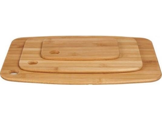 Bigbuy Home Schneidebrett Bambus Braun (3 Stück)