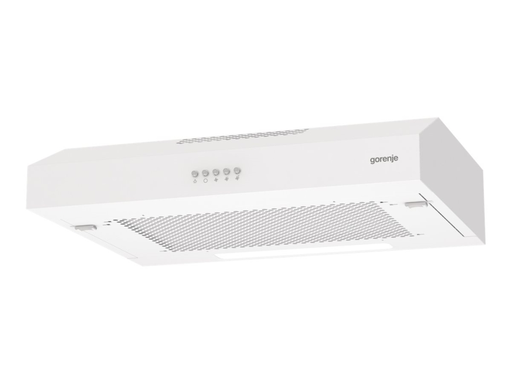 Gorenje WHU629EW/S - Kåpa - standard - bredd: 59.6 cm - djup: 46.8 cm - utsug och återcirkulering (-) - vit | Vitvaror - Köksfläktar - Vägghängda | GameStuff