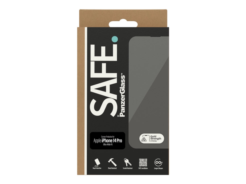 Safe. By Panzerglass - Skærmbeskytter For Mobiltelefon - Ultrabred Pasform - Glas - For Apple Iphone 14 Pro