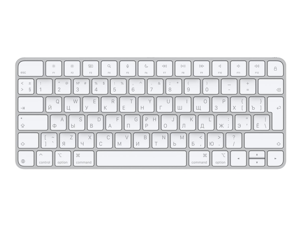 Apple Magic, Mini, Verkabelt & Kabellos, Usb + Bluetooth, Qwerty, Weiß