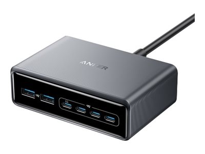 Anker Prime - Strömadapter - GaN - 200 Watt - 5 A - 6 utdatakontakter (4 x USB-C, 2 x USB) | Tele & GPS - Batteri & Laddare - Laddare | GameStuff