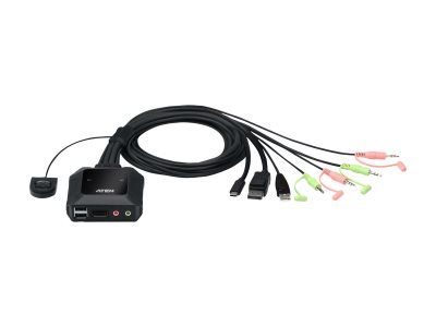 Aten Cs52dp - Kvm / Audio / Usb Switch - 2 X Kvm / Audio / Usb - 1 Lokalbruger - Desktop