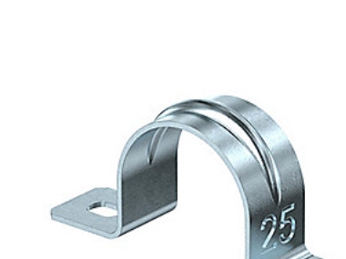 Kabelklämma Ø25 mm 2 Lap 605, - Galvaniserad - Förpackning med 100 st - (100 st.) | EL Artiklar - Vägar & tillägg - Kablar & rörhållare | GameStuff