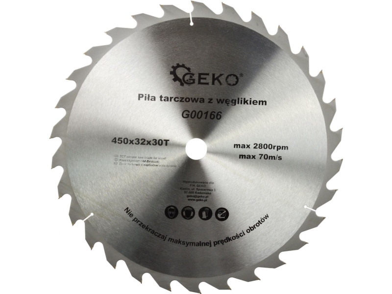 Geko træbearbejdningsskive 450 x 32 mm 30 tænder (G00166)