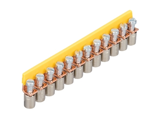 Wieland Electric IVBWK 2,5 -12, Jumperbar, 10 styck, Gul, 13,577 g, 138,5 g, 240 mm | EL Artiklar - Elcentral - Klämmor & Rackklämmor | GameStuff