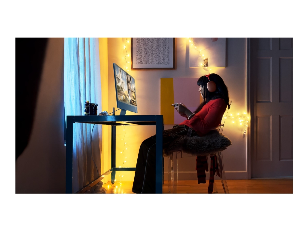 Apple iMac with 4.5K Retina display - Allt-i-ett M4 - RAM 24 GB - SSD 512 GB - Apple M4 10-core - Gigabit Ethernet, IEEE 802.11ax (Wi-Fi 6E), Bluetooth 5.3 - macOS Sequoia 15.0 - skärm: LED 24 4480 x 2520 (4.5K) - tangentbord: dansk - blå | Datorer & Surfplattor - Stationära datorer - Apple | GameStuff