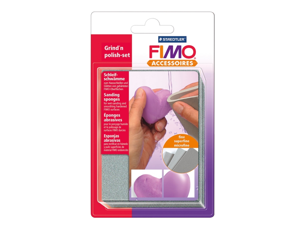 FIMO accessories Grind 'n polish set - Sanding sponge (pakke med 3)