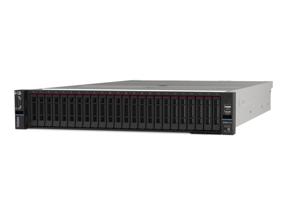 Lenovo Thinksystem Sr650 V3 7d76 Server Kan Monteras I Rack 2u 2 Vags 1 X Xeon Silver 4514y / Upp Till 3.4 Ghz Ram 32 Gb Sas Hot Swap 2