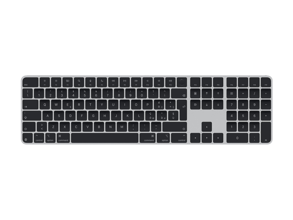 Magic Keyboard with Touch ID and Numeric Keypad - Tangentbord - USB-C - trådlös - Bluetooth - QWERTY - italiensk - svarta tangenter