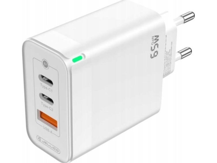Jellico Jellico Netoplader C79 Gan Pd 65W 2Xusb-C + 1Xusb Qc3.0 Hvid