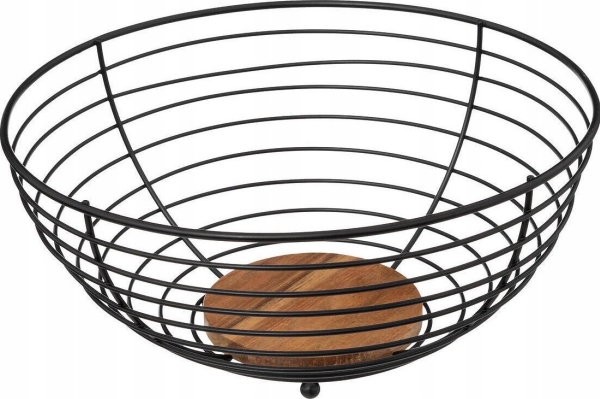 5five Frugtkurv i metal, sort, Ø 28 cm