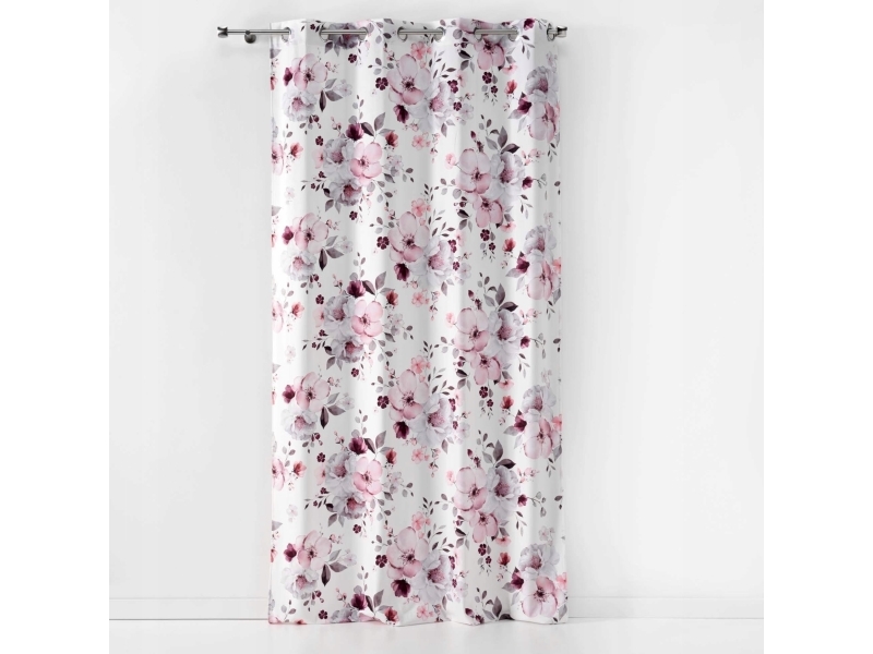 Douceur d`Interieur Gardin med øskner, velour, store blomster, 140 x 240 cm, 1 stk