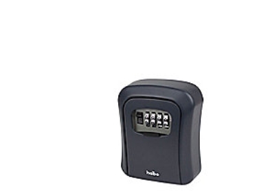 Habo nøgleboks m/ kodelås - vægmonteret sort/grå lak 103 kombilås