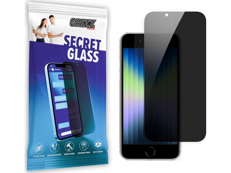 Grizzglass Secretglass Privacy Glass Til Apple Iphone Se 2020