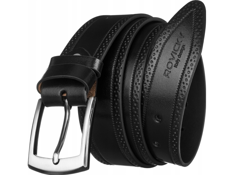 Rovicky bredt læderbælte til mænd - Rovicky Lumarko!