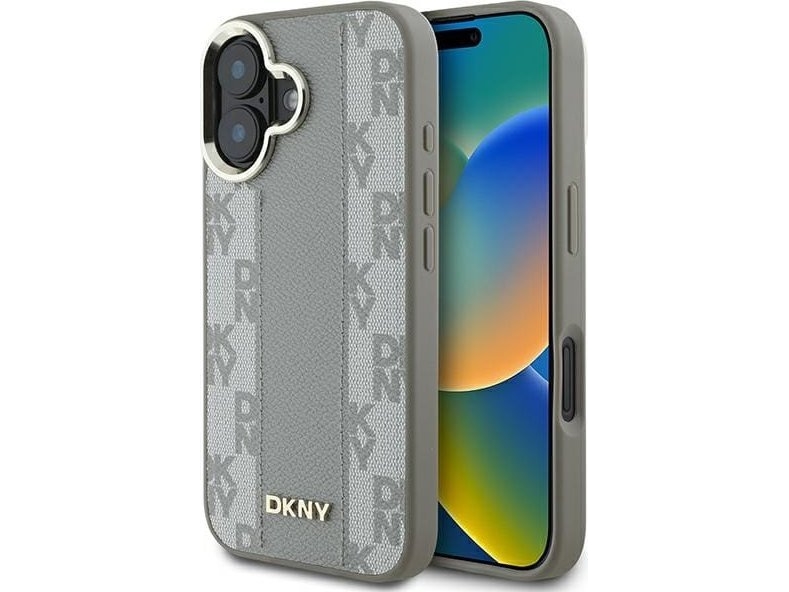 Dkny Iphone 16 6,1" Hardcase Karo-Muster Mit Magsafe - Sand/Beige