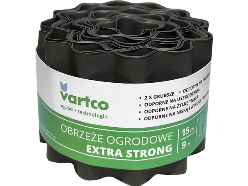 Agaplast Sodo Apvadas Banguotas 15Cm X 9M Vartco Extra Strong Pilkas