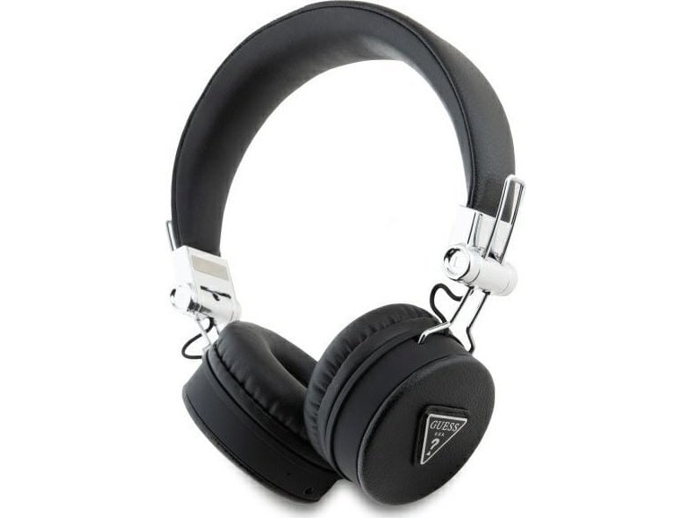 Słuchawki Guess Guess Bluetooth Enc Gubh70pgtspsk On-Ear Headphones Black/Black Grained Classic Round Shape