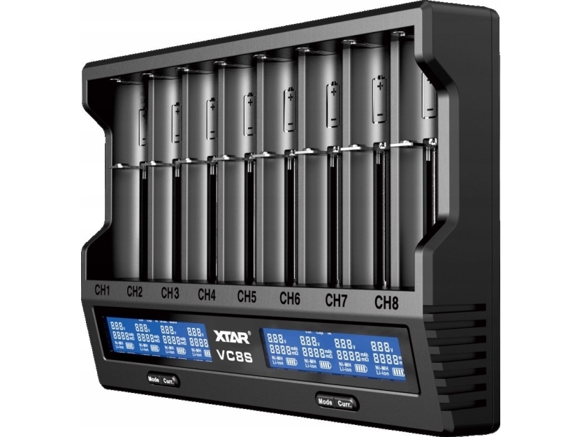 Xtar Xtar Universal 8 x Li-ion- og Ni-MH-batterioplader med LCD-display VC8S