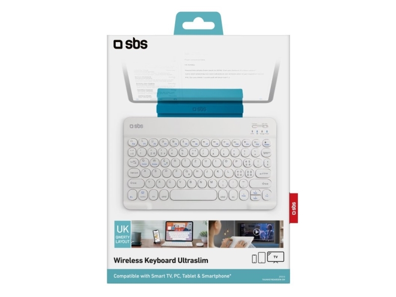 SBS Universal Nordic trådløst tastatur med standerfunktion