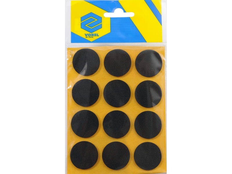 Rutschfeste Unterlagen Rund Schwarz 28 Mm, 12 Stk. 74820