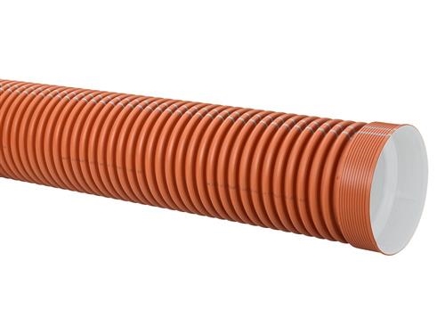 Uponor Double 315/277 x 3000 mm PP-rør m/muffe, SN8, u/gummiring