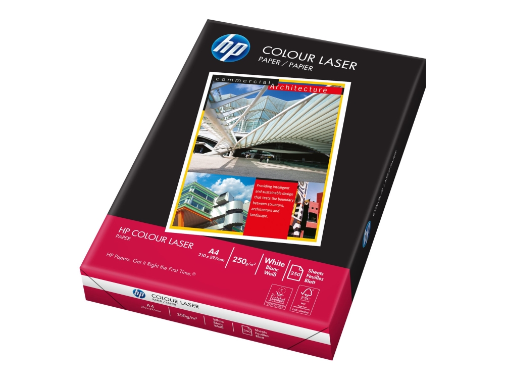 Original Hp Universal-Papier "Colour Laser", A4, 250 G/Qm Hochweiß, Blanko (Chp410)