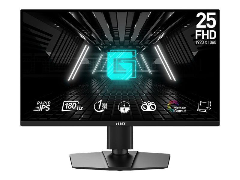 Msi G255pfde E2 Led Skarm Spel 25  " 24.5  " Visbar 1920 X 1080 Full Hd 1080p @ 180 Hz Fast Ips 300 Cd/m² 1000:1 1 Ms 2xhdmi Displ