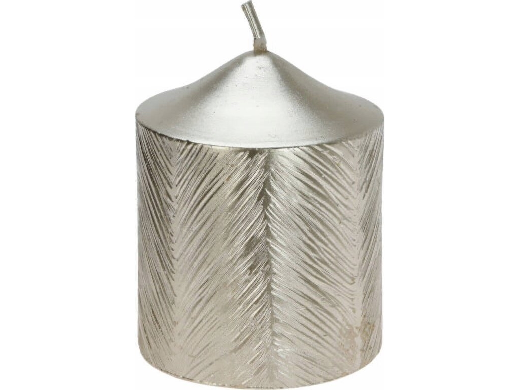 Home Styling Collection Dekorative Kerze Mit Metallic-Design, 5 X 6 Cm